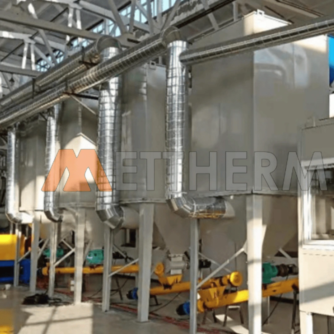 Lithium battery recycling plant interior
